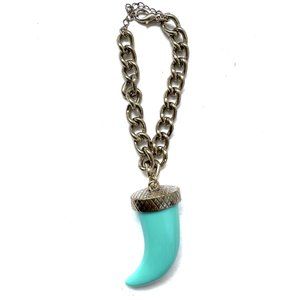 Men/Woman Tiger Tooth Plastic Green-Gold Color Adjustable Chain Bracelet